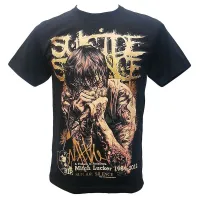 Exclusive พิมพ์บริษัท T เสื้อ mitch lucker ฆ่าตัวตาย SILENCE นักดนตรีอเมริกันและตะกั่วนักร้อง T เสื้อสีดำ CREW คอสั้น TEE