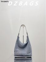 Leisure soft denim large-capacity bag 2023 new female brim joker single shoulder popular bucket