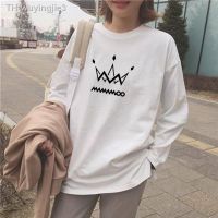 【เสื้อฮู้ดแขนยาว】 mamamoo 2019 Autumn Winter สไตล์เกาหลี femme แขนยาว เสื้อยืด สาว หญิงs Cotton Big size hoodis kpop warm สาว หญิง