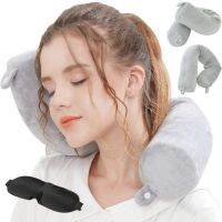 ✆✜ Useful Travel Neck Cushion Comfortable Stress-relieving Reusable Train Traveling Memory Foam U-shaped Neck Pillow