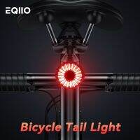 ✑ Eqiio Bicycle Rear Light 6 Modes Bike Tail Light USB Rechargeable Aluminum MTB Road Saddle Seatpost LED Warning Cycling Lamp