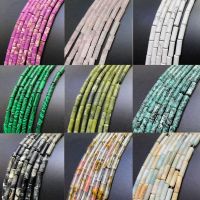 4x13mm Cylindrical Natural Stone Column Tube Beads Jaspers Jades Labradourite Loose Beads For Jewelry Making Necklace Diy 15