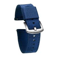 ✾◐▫ New Military Nylon Watch Bands Blue Quick Release Quality Nylon Watch Straps and Heavy Duty Brushed Buckle 18mm 20mm 22mm 24mm