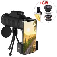 3in 1 Wide Angle Macro Fisheye Lens 40x60 Zoom Telescope Smartphone Kits Camera Lenses On The Mobile Phone For Iphone 7 8 Plus Smartphone Lenses