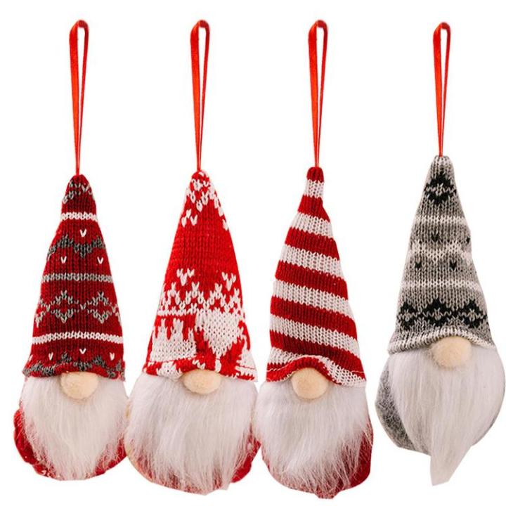 Gnomes Christmas Tree Ornaments Plush Christmas Gnomes Decorations ...