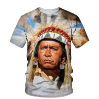 Indian Culture Print Men T-shirt 2021 Summer New O Neck Short Sleeve Tees Tops 3D Style Male Clothes Fashion Casual T-shirts