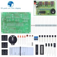 DIY ชุด AT89C2051นาฬิกาอิเล็กทรอนิกส์หลอดดิจิตอลจอแสดงผล LED ชุดชิ้นส่วนโมดูลอิเล็กทรอนิกส์และส่วนประกอบ DC 9V - 12V