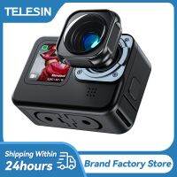 TELESIN Lens Mod For GoPro11 10 9 Max Ultra-wide Angle 155 Degree Max With 2 Protect Covers Action Camera Black Accessories