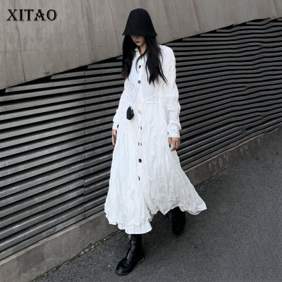XITAO Dress  Full Sleeve Loose Irregular Dress
