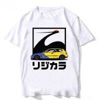 เสื้อยืดแขนสั้นคอกลม เสื้อยืดผู้ชาย Spoon sport T-shirt JDM Honda Civic EG Hatchback Spoon Sports Apparel T-Shirt New Me