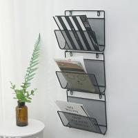 [HOT N] Newspaper Magazine Rack Wall Mount Magazine Holder Bathroom Organizer Rack for Magazines Books Iron Shelf Rack