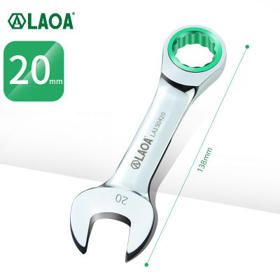 LAOA Mini Short Ratchet Wrench 16-20mm Adjustable Spanners CR-V Monkey Wrench for Car Vehicle Auto Replacement Parts DIY