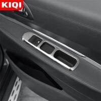 KIQI ABS Chrome Car Door Handle Holder Window Lift Switch Button Panel Cover Trim for Peugeot 3008 2013 2014 2015 Accessories