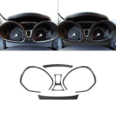 ❀﹍ Speedometer Surround Trim Strip For Ford Fiesta 2011 2012 2013 2014 2015 Carbon Fiber Sticker Car Interior Decorative Accessorie