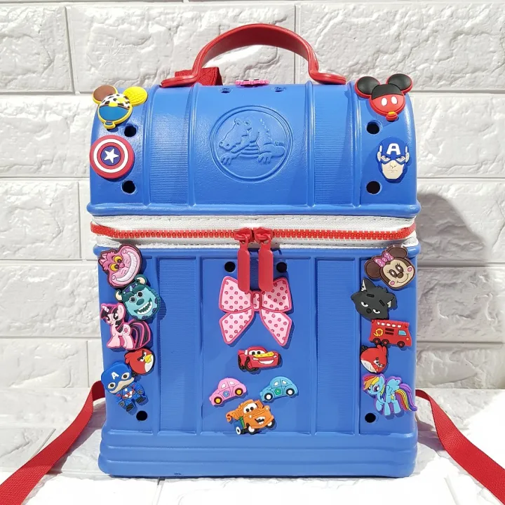 Jibbitz Crocs Ziptop Backpack Medium Size Blue Lazada PH