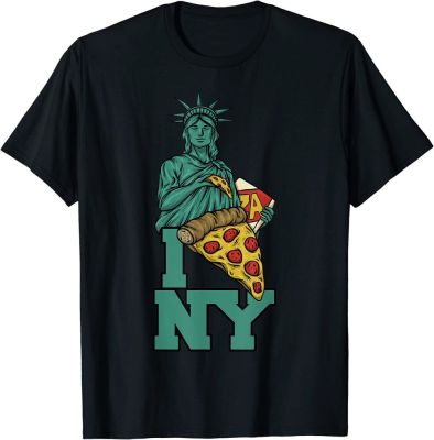 I Love New York Pizza Statue Of Liberty USA America Food T-Shirt