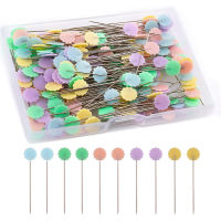 50ชิ้นกล่อง Dressmaking Pins หัวดอกไม้ Pins เย็บปักถักร้อย Patchwork Pins สำหรับเย็บ DIY โครงการ Dressmaker เครื่องประดับตกแต่ง