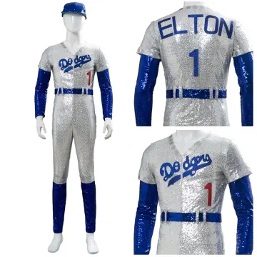 Elton John Cosplay Costume Dodgers Baseball Uniform for Men Women Carnival Costumes Halloween