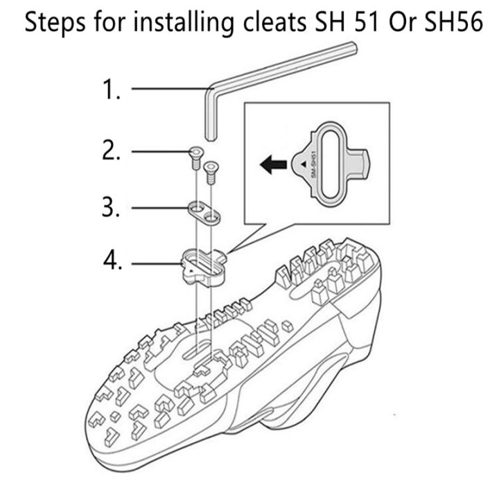 shimano-spd-sm-แผ่นบันไดแป้นเหยียบจักรยาน-sh56-sh51ลอยน้ำได้พื้นรองเท้า-sh51-sh56-m520-m540-m8000-shimano-asal