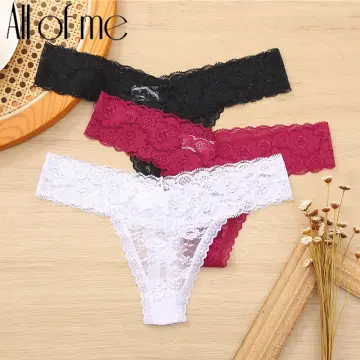 3pcs/lot Sexy Lace Thongs Underwear Women Floral Bikini Underpants Low-rise  High Elastic G-string T-back Panties Lingerie M-xl