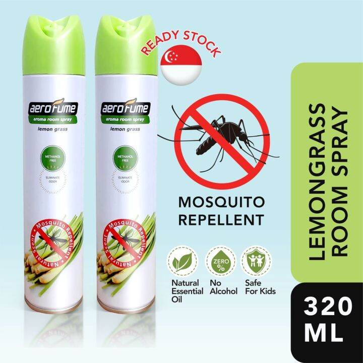 [SG] Aerofume Lemongrass Air Freshener Spray (Mosquito Repellent) Twin ...