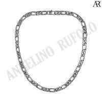 ANGELINO RUFOLO Necklace ดีไซน์ Triple Chain สร้อยคอ Stainless Steel 316L(สแตนเลสสตีล)คุณภาพเยี่ยม สีเงิน