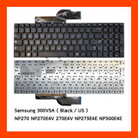 Keyboard Samsung 300V5A Black US คีย์บอร์ด แป้นพิมพ์ แป้นอังกฤษ ฟรีสติกเกอร์ ไทย-อังกฤษ