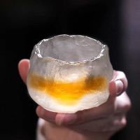 High-End Handmade Liuli Glass Crystal Cup Thickened Heat-Resistant Kungfu Tea Cup Japanese Small Wine Glass