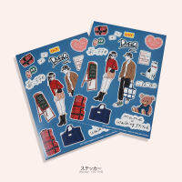 Walking stitch-สติกเกอร์ไดคัท-Mame Sticker