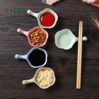 Y • LIFE Wheat Straw Seasoning Dish with Handle Sauce Vinegar Seasoning Dish Hot Pot Seasoning Dish Can Hold Chopsticks