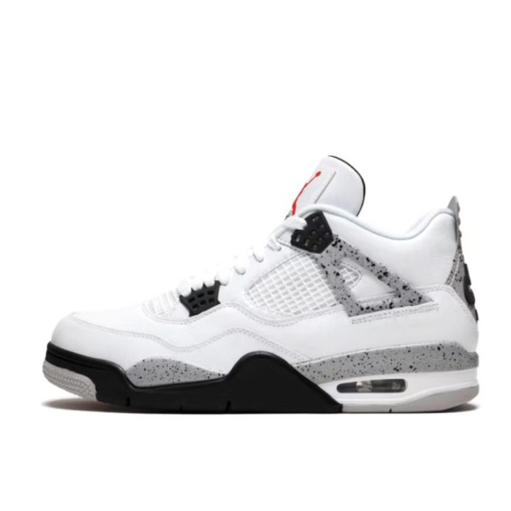 HOT】Air J4 R White Cement (2016) Mid-Top basketball shoes White Gray  Basketball Shoes 