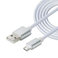 สายเคเบิ้ลรวดเร็วชาร์จโทรศัพท์มือถือถัก Usb 1.5M อะแดปเตอร์ซิงค์1M 5v2a Micro Data Usb