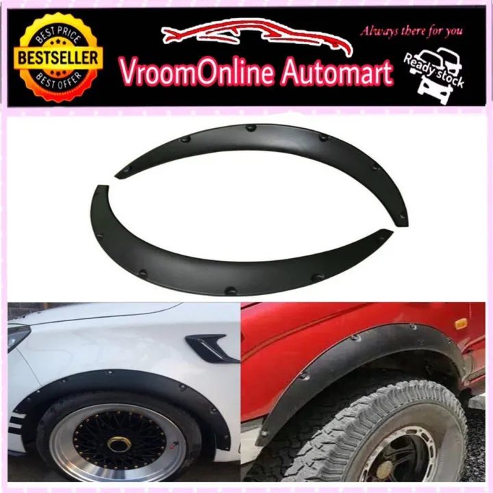 4Pcs Universal Flexible Car Fender Flares Extra Wide Body Wheel Arches♟