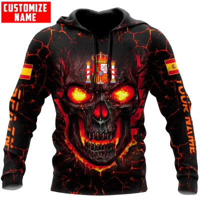 New Personalized Spanish Name 3d Full Print Fashion Mens Hoodie Unisex Casual Zipper Hoodie Mt-141 popular