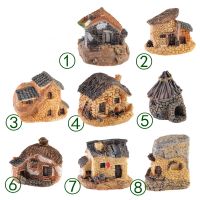 Mini House Cottages Miniature Moss Terrarium Fairy Garden Ornament Small House Model Handicraft Garden Decoration Florarium