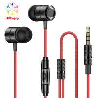 Metal In-ear Headphones Nylon Braided Line Bass Music Earbuds With Microphone Wire-controlled Game Headset