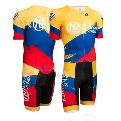 ✗ hnf531 ผู้ชายขยะความเร็วสเก็ตสไลด์เสื้อผ้า NL ที่กำหนดเอง ProTeam Inline Speedsuit สเก็ต Skinsuit สเก็ตการแข่งขันชุดไตรกีฬาเครื่องแต่งกาย