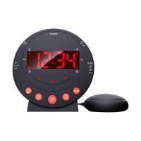 1 SET Powerful Vibration Alarm Clock Elderly Deaf Home Digital Extra Loud Vibration Clock Vibration Alarm Clock for Hearing Impaired EU Plug