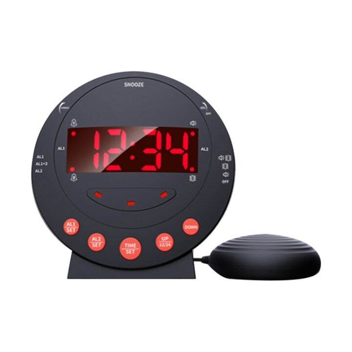 1 SET Elderly Deaf Home Digital Extra Loud Vibration Clock Vibration