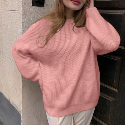 Soft Knitted Cashmere Women Sweaters  New Winter Loose Solid Thick Female Pullovers Warm Basic Ladies Knitwear Jumper