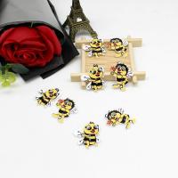 【YF】﹍☒  50pcs bee Buttons  Mixed 2 Holes Printing Scrapbooking Sewing Accessories