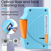 AUA--550ไฟเบอร์สีน้ำเงินOpticทำความสะอาดกล่องขั้วต่อออปติกเครื่องทำความสะอาดมือสำหรับFC/SC/STเส้นใยEnd Faceทำความสะอาดกล่อง