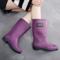 Fashion new autumn and winter lady rain boots high tube womens warm water shoes waterproof rubber shoes new rain boots p632