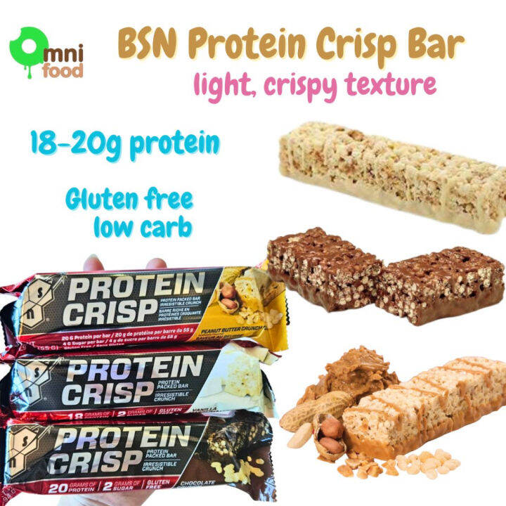 BSN Protein Crisp protein bar gluten free (USA) Lazada.co.th
