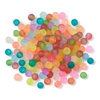 【YF】✙♀¤  Frosted Transparent Glass Beads 4 6 8 10mm Round Jewelry Necklaces Making Multicolor Hole: 1.3 1.6mm;  31.4