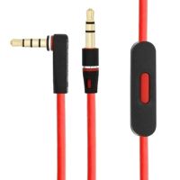 เปลี่ยนสายหูฟังสำหรับ Beats For Mixr/ สำหรับ Solo สำหรับหูฟัง HD พร้อมรีโมทคอนโทรล Talk และ Volume +/- Male-Male