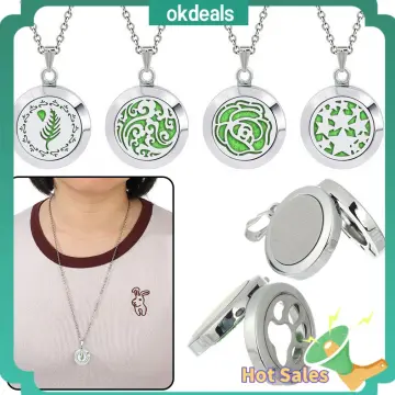Harmony Of The Seasons Essential Oil And Round Stainless Steel Pendant  Necklace Collection Featuring Sculpted Seasonal Designs With Vents To  Diffuse
