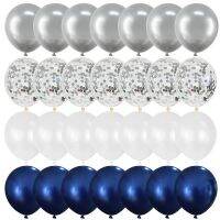 【LZ】☞✣  Garland De Balão De Látex Azul Marinho Set Balões Confetti Decoração De Festa De Casamento Crianças Baby Shower Aniversário 40Pcs