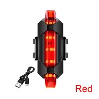 RMH5Y Bicycle Light USB LED Rechargeable Headlight Set Rainproof  Cycling Front Back Headlight Lamp Bicycle Warning Flashlight