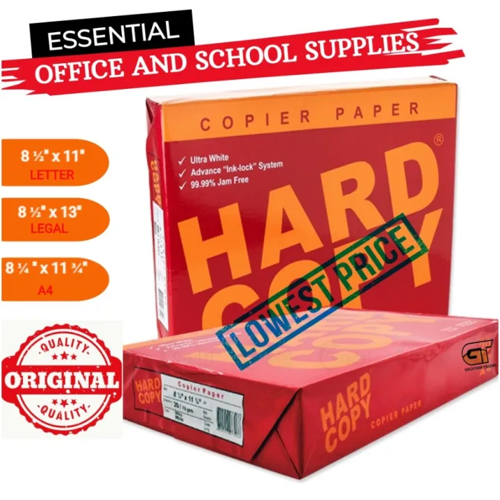 Rosen E Hard Copy Copier Paper (Letter Legal A4) Lazada PH